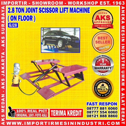 [EZM.3601855] AKS - Mesin Angkat Mobil Joint Scissor Lift 3Hp 2.8 Ton 380V - GJ28