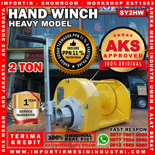 [EZM.3601897] Hand winch / Boat winch / katrol manual 3 Ton Heavy duty AKS-SY3HW