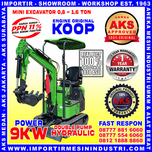 [EZM.3601905] Penggali Tanah / Construction Crawler / Original Mini Excavator 1 Ton