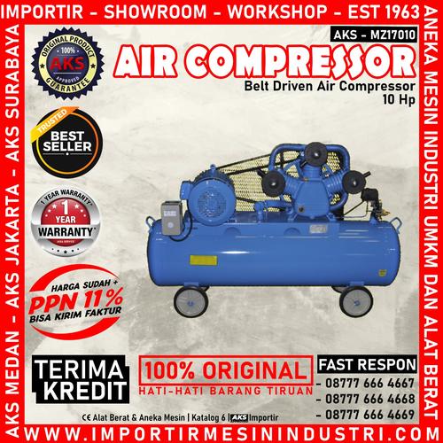 [EZM.3601938] KOMPRESSOR LISTRIK Belt Driven Air Compressor Dinamo Kompresor Angin 10 Hp 170 L 920 Rpm