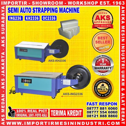 [EZM.3602021] Mesin Ikat Kardus Semi Auto Model Pendek - Strapping Machine 220V