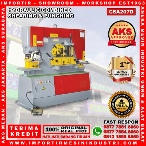 [EZM.3602104] Mesin Kombinasi Hidrolik Potong Besi Punching Shearing Type CSA207D