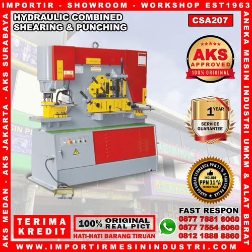 [EZM.3602105] Mesin Kombinasi Hidrolik Potong Besi Punching Shearing CSA207