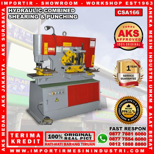 [EZM.3602106] Mesin Kombinasi Hidrolik Potong Besi Punching Shearing Type CSA166