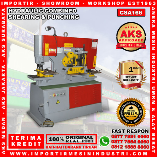[EZM.3602106] Mesin Kombinasi Hidrolik Potong Besi Punching Shearing Type CSA166