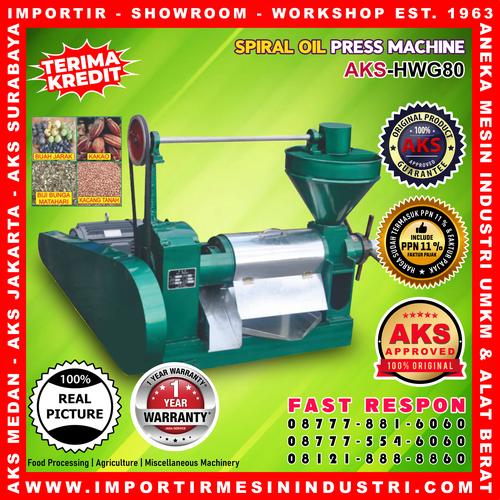 [EZM.3602114] Mesin press minyak kopra / Screw oil press AKS-HWG80 mesin press kopra