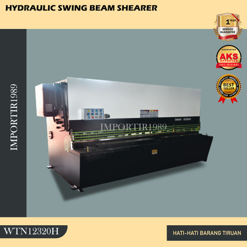 [EZM.3602136] Mesin Poton Plat Hidrolik Swing Beam Shearing 12X3200mm - WTN12320H