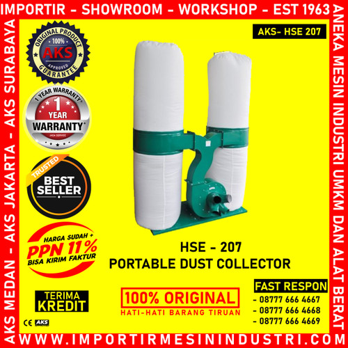 [EZM.3602139] Mesin Penghisap Debu Portable Dust Collector Two Bag 7 HP HSE207