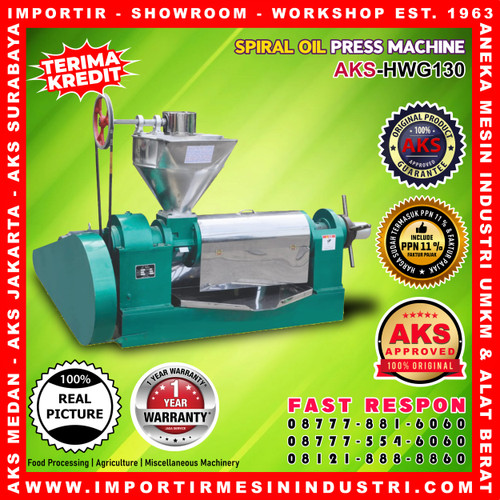 [EZM.3602149] Mesin press minyak kopra / Screw oil press AKS-HWG130 BERKUALITAS