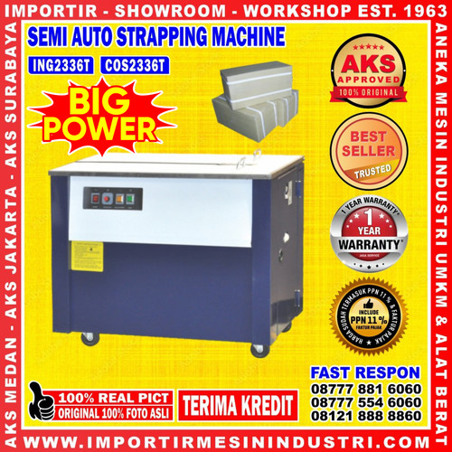 [EZM.3602159] Mesin Pengikat Kardus Semi Auto Strapping