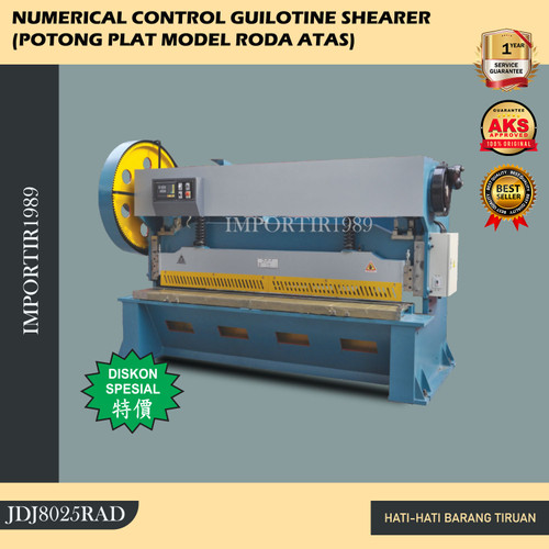 [EZM.3602161] Shearing Machine JDJ8025RAD Mesin Potong Plat Besi 8x2500 mm Roda Atas