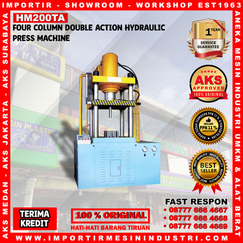 [EZM.3602171] Mesin Pres 200Ton Hidrolik 4 Tiang Double Action Hidrolik Type HM200TA