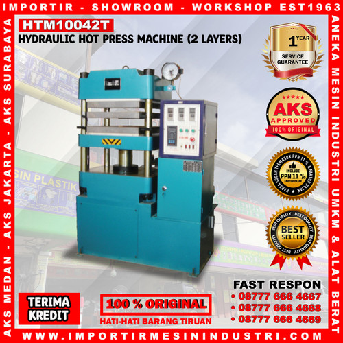 [EZM.3602175] Mesin Pres Hidrolik 4 Tiang 2 Tingkat Hidrolik Hot Pres Type HTM10042T