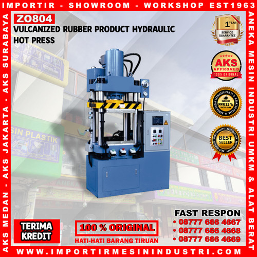 [EZM.3602182] Mesin Hidrolik Pres Vulcanized Rubber Hydraulic Pres 80 Ton Type ZO804