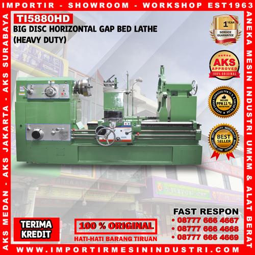 [EZM.3602210] Mesin Bubut Besi Logam - Horizontal Gap Bed Lathe Type TI5880HD