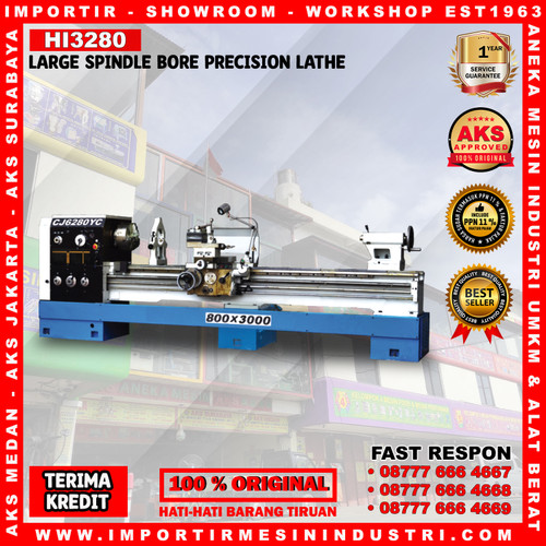 [EZM.3602226] Large Spindle Bore Precision Lathe Type HI3280 Mesin Bubut 80 x 200 cm