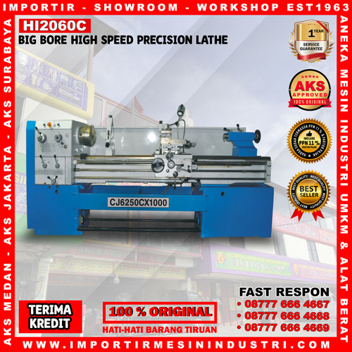 [EZM.3602243] Big Bore Precision Lathe Machine Type HI2060C Mesin Bubut Besi 1500 mm