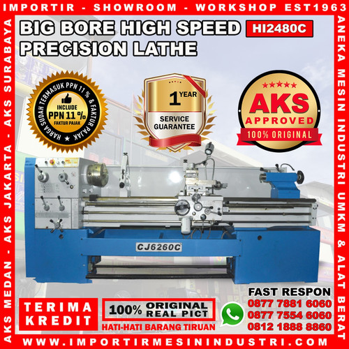 [EZM.3602245] Mesin Bubut Besi 2000 mm Big Bore Precision Lathe Machine type HI2480C