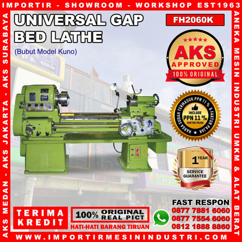 [EZM.3602250] GAP Bed Lathe Machines FH2060K Mesin Bubut Besi Logam Mini 1500 mm