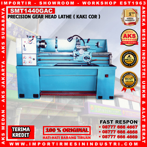 [EZM.3602254] SMT1440GAC Mesin Bubut Besi Precision Gear Head Lathe Machine 35x100cm