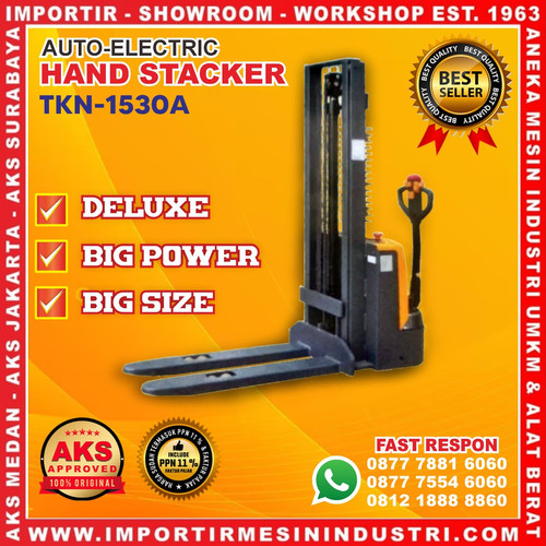 [EZM.3602322] Alat Angkat Barang - Hand Stacker Auto ELECTRIC 1,5 T - TKN1530A