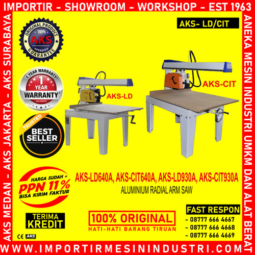 [EZM.3602334] Mesin Gergaji Potong Kayu Alumunium Radial ARM SAW