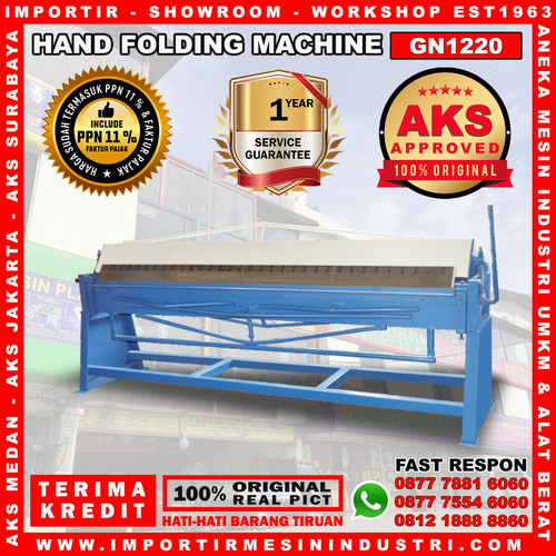 [EZM.3602358] Mesin Tekuk Penekuk Plat Manual 1,2x2000mm Hand Folding Machine GN1220