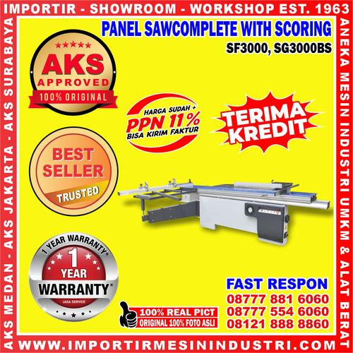 [EZM.3602368] mesin gergaji Triplek Kayu Panel Saw Complete with Scoring SG3000BS