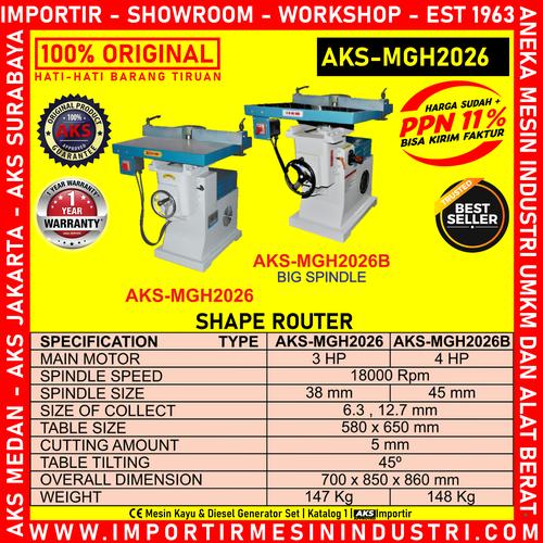 [EZM.3602404] MACHINE Router Kayu Shape Router MGH2026B