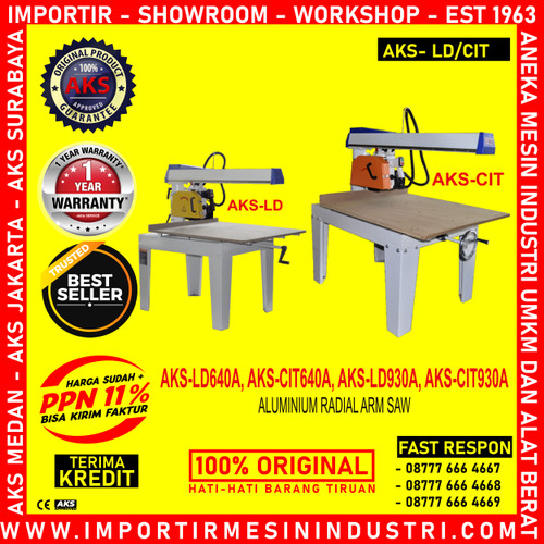 [EZM.3602413] Gergaji Potong Kayu Alumunium Radial ARM SAw Machine AKS - LD640A