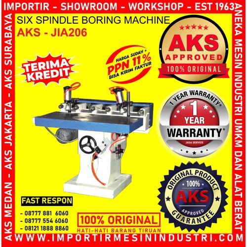 [EZM.3602435] MESIN Bor Pembolong Kayu 6 Spindle Boring Woodlog Machine AKS - JIA206