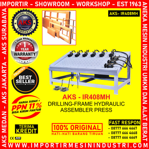 [EZM.3602440] Machine Press Kusen Kayu Drilling Frame Hydraulic Assembler IR408MH