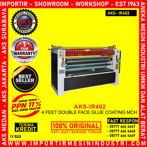 [EZM.3602445] Mesin Kayu Pelapis Lem Penampang Ganda 4 Feet Glue Coating IR402