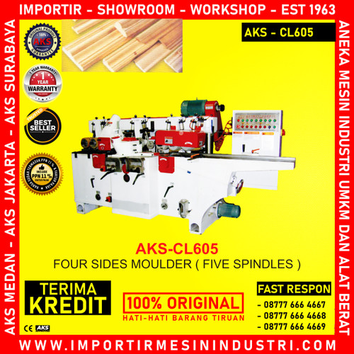 [EZM.3602513] MACHINE Pembentuk Kayu 4 Sides Moulder (5 Spindles) CL605