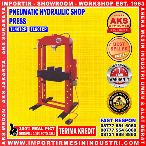 [EZM.3602538] TL60TCP Alat Pres Velg Hidrolik Hydraulic Shop Press Kapasitas 60 Ton