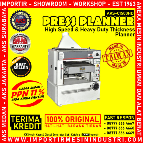 [EZM.3602555] ALAT Amplas Kayu High Speed&Heavy Duty Thickness Planer CI500DHD