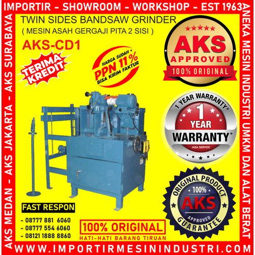[EZM.3602563] Machine Asah Gergaji Pita 2sisi Twin Sides Bandasaw Grinder AKS - CD1