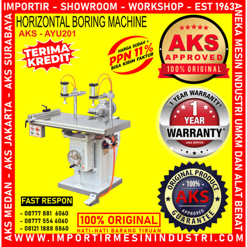 [EZM.3602585] Bor Pembolong Horizontal Boring Machine Hole 1.5 Kw AYU201