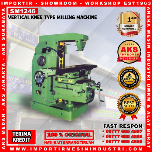 [EZM.3602684] SM1246 Mesin Milling 1600 RPM Universal Knee Metal Working Machine