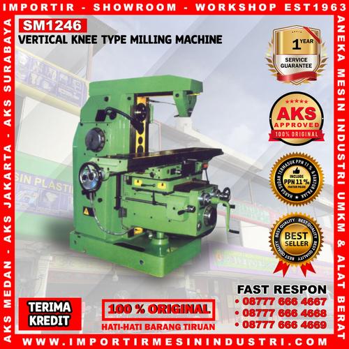 [EZM.3602684] SM1246 Mesin Milling 1600 RPM Universal Knee Metal Working Machine