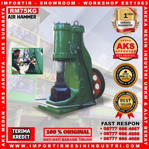 [EZM.3602692] RM75KG Mesin Tempa Palu Pandai Besi 75Kg Power Pon Air Forging Hammer