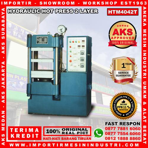 [EZM.3602747] Mesin Pres Hidrolik 40 Ton 4 Tiang 2Tingkat Hidrolik Hot Pres HTM4042T