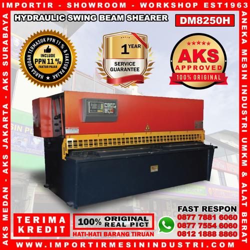 [EZM.3602802] Mesin Potong Plat Besi 8x2500mm Hidrolik Swing Beam Shearing DM8250H