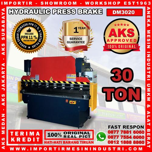 [EZM.3602807] Mesin Bending Tekuk Plat Besi Hidrolik Press Brake 30 Ton DM3020