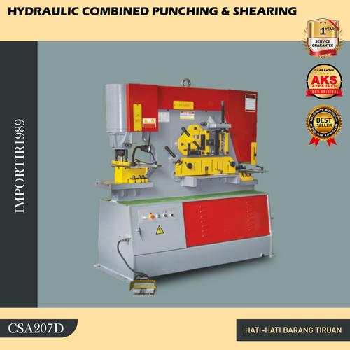 [EZM.3602817] Mesin Kombinasi Hidrolik Potong Besi Punching Shearing 60 Ton CSA207D