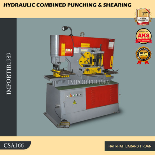 [EZM.3602818] CSA166 Mesin Kombinasi Hidrolik Potong Besi Punching Shearing 60Ton