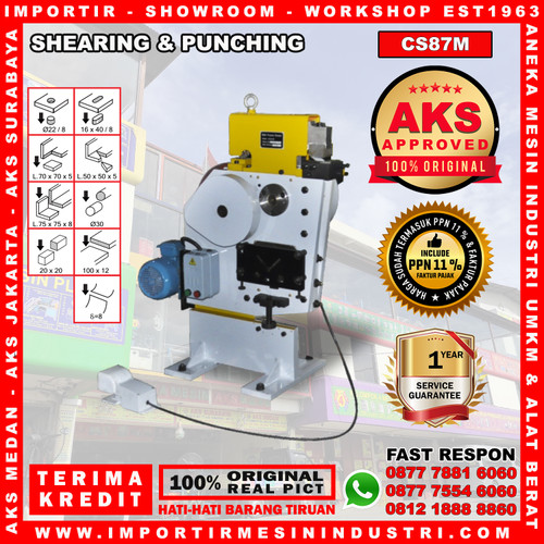 [EZM.3602833] Punching 2,2 Kw Shearing Machine CS87M Mesin Kombinasi Potong Besi