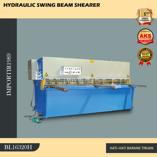 [EZM.3602869] Mesin Potong Plat16x3200mm Hidrolik Swing Beam Shearing BL16320H