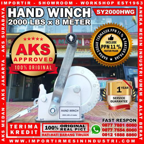 [EZM.3602979] Boat Winch / Hand Winch 2000 Lbs Plus Wire Rope SY2000HWG AKS