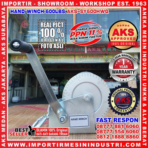 [EZM.3602986] Hand Winch Single Gear 600 Lbs plus wire SY600HWG